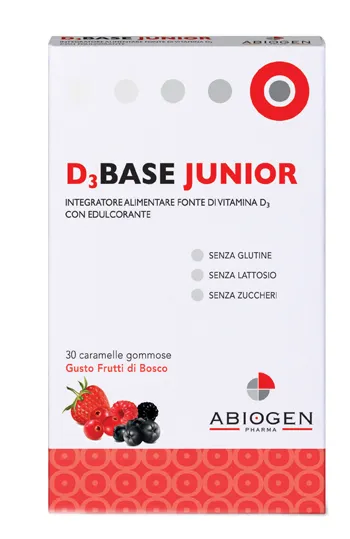 D3base Junior 30 Caramelle Gommose Frutti Di Bosco