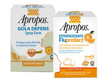 APROPOS SPRAY FORTE + C FLUPROTECT EFFERVESCENTE