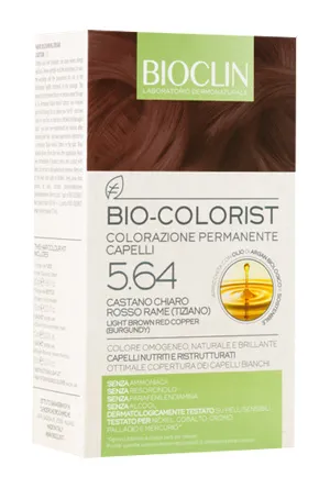 BIOCLIN BIO COLORIST COLORAZIONE PERMANENTE CASTANO CHIARO ROSSO RAME TIZIANO