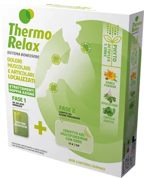 THERMORELAX PHYTO GEL DOLORI MUSCOLARI E ARTICOLARI LOCALIZZATI FASE 1 GEL SOLLIEVO IMMEDIATO E FASE 2 CEROTTO GEL MULTIFUNZIONALE CON ERBE 8 PEZZI