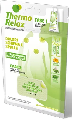 THERMO RELAX FITO GEL DOLORI SCHIENA E SPALLE FASE 2 MAXI CEROTTO GEL MULTIFUNZIONALE CON ERBE 1 PEZZO