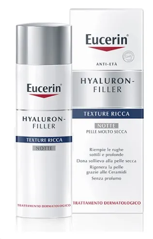 EUCERIN HYALURON FILLER TEXT RICCA NOTTE