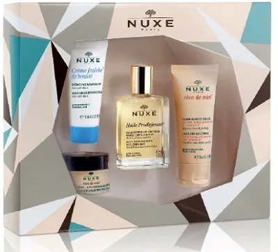 NUXE BEST SELLER GIFT SET 1 GUILE PRODIGIEUSE 30 ML + 1 REVE DE MIEL BAUME LEVRES 15 ML + 1 REVE DE MIEL CREME MAINS ET ONGLES 30 ML + 1 CREME FRAICHE DE BEAUTE PN 15 ML