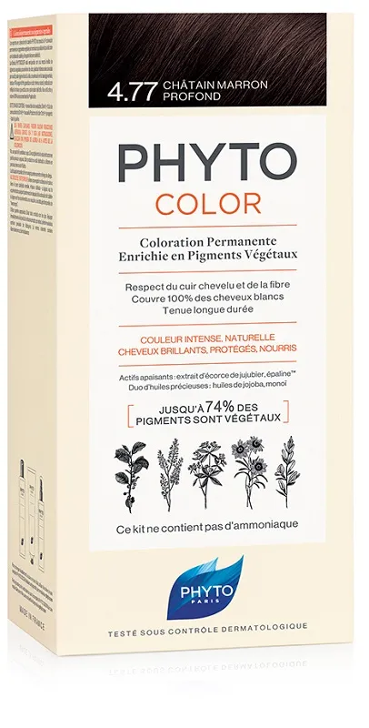 PHYTOCOLOR 4.77 CAST MARR INT 1 LATTE + 1 CREMA + 1 MASCHERA + 1 PAIO DI GUANTI