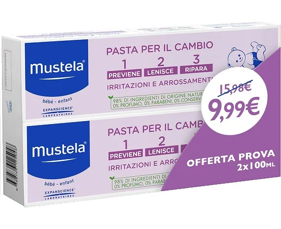 MUSTELA BIPACK PASTA CAMBIO 2 X 100 ML