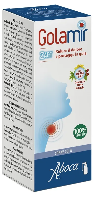 Golamir 2act Spray 30 Ml No Alcool Adulti E Bambini Da Un Anno Di Eta'