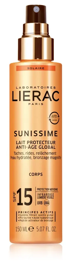 LIERAC SUNISSIME LATTE CORPO SPF15 150 ML