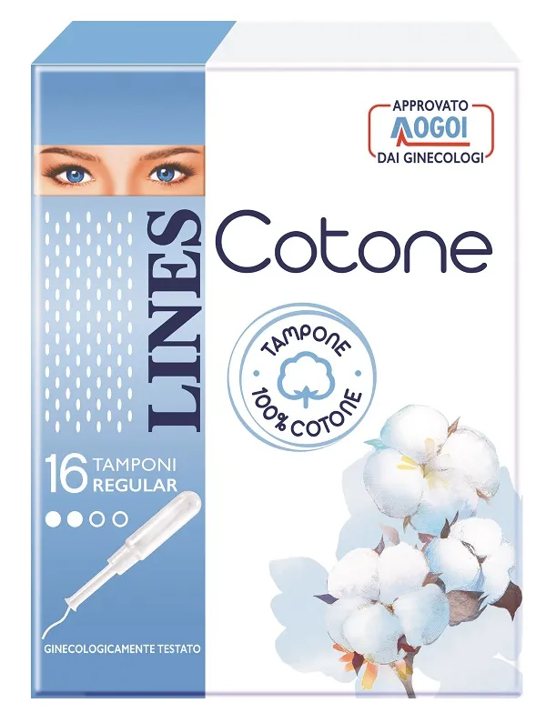 LINES COTONE TAMPONE REGULAR 16 PEZZI