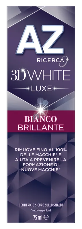 AZ DENT 3D WHITE LUXE BIANCO BRILLANTE 75 ML