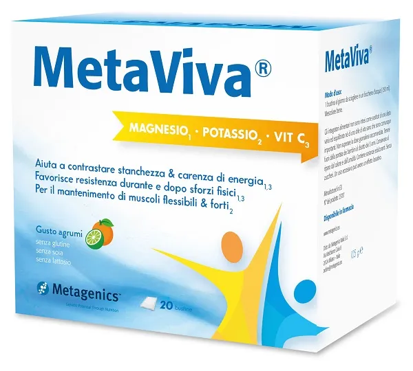 METAVIVA MAGNESIO POTASSIO VITAMINA C 20 BUSTINE