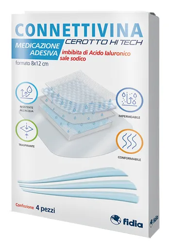 CEROTTO CONNETTIVINA HITECH 8 X 12 CM 4 PEZZI