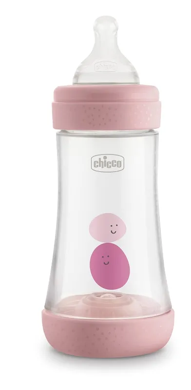 CHICCO BIBERON PERFECT 5 GIRL 240 ML IN SILICONE 2 FORI