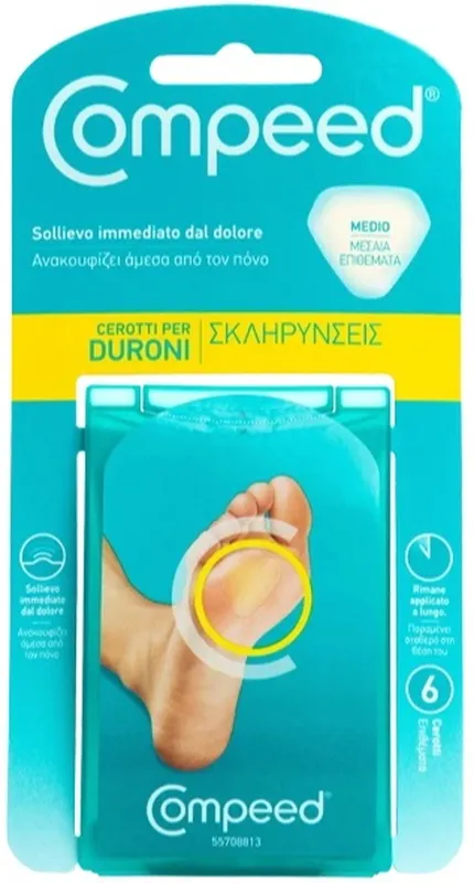 Compeed Cerotti Per Duroni Medio 6 Pezzi