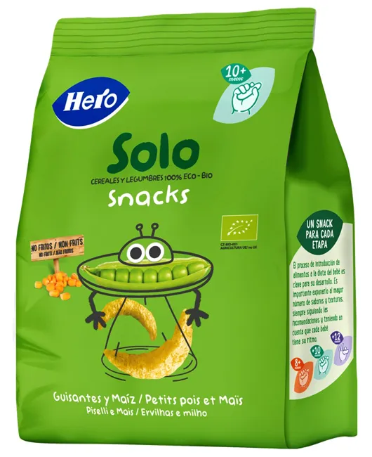 Hero Solo Snack Piselli E Mais 100% Bio 50 G