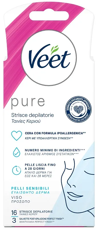 VEET STRISCE VISO IPOALLERGENICHE 16 PEZZI