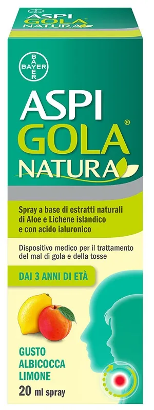 Aspi Gola Natura Spray Albicocca Limone 20 Ml