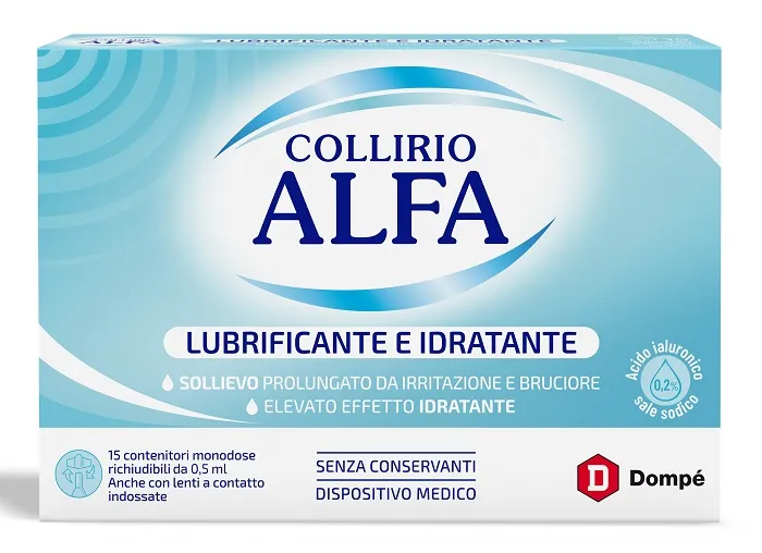 Collirio Alfa Lubrificante Idratante 15 Fiale Monodose