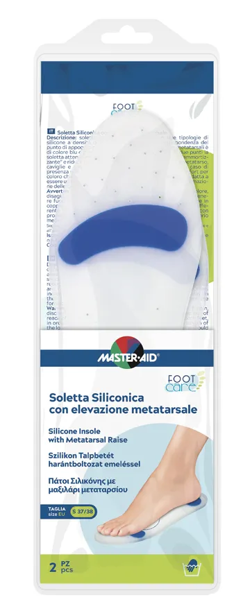 Master-aid Foot Care Soletta Siliconica Small 37-38 Eu Elev Metatarso