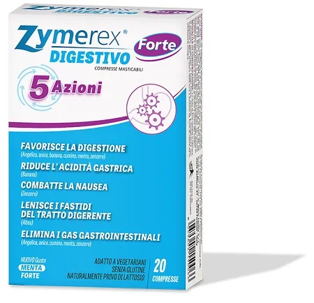 Zymerex Digestivo Forte 5 Azioni 20 Compresse Masticabili