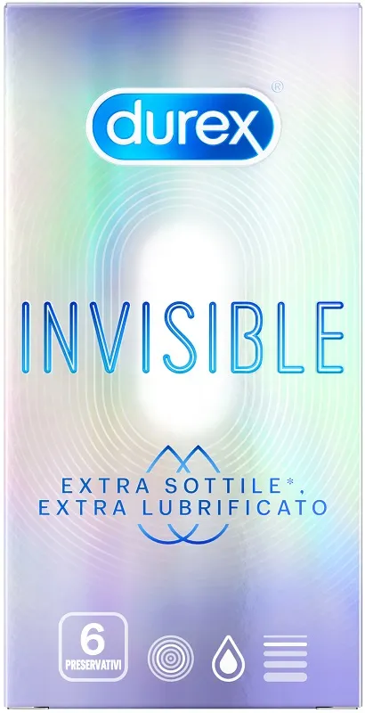 Durex Invisible Extra Lubrificante 6 Pezzi