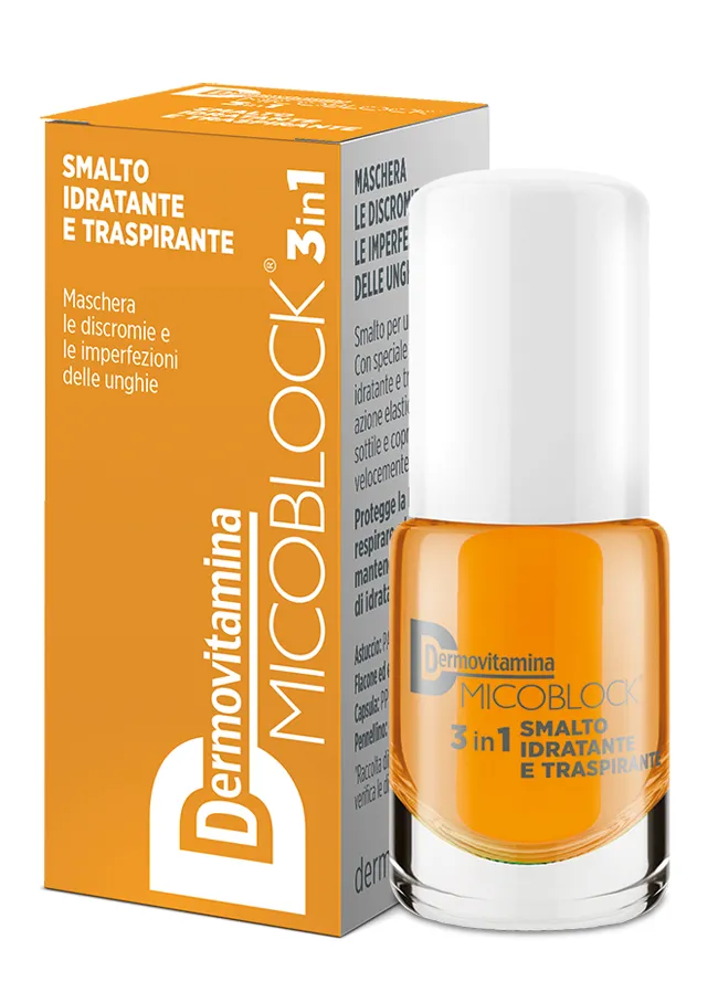 Dermovitamina Micoblock 3 In 1 Smalto Idratante E Traspirante Giallo 5 Ml