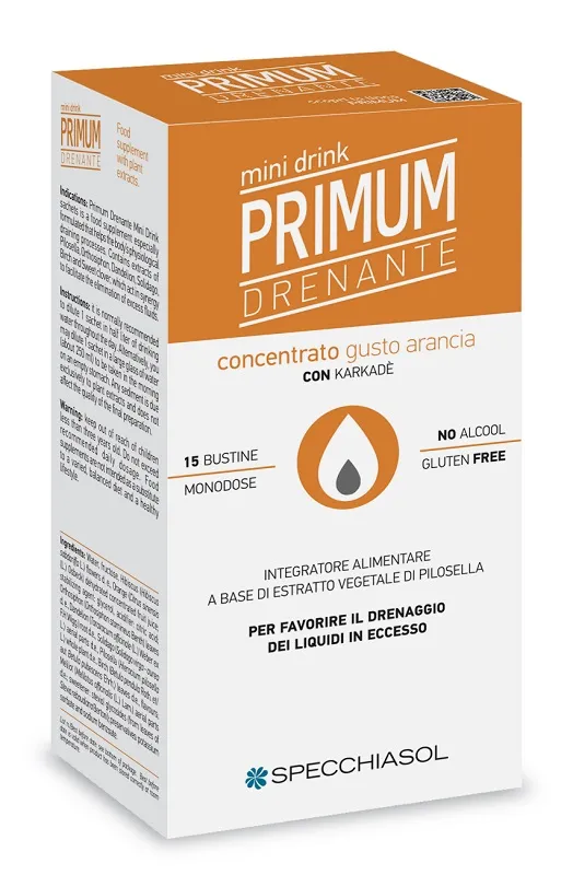 Primum Drenante Minidrink Arancia 15 Stick Da 10 Ml