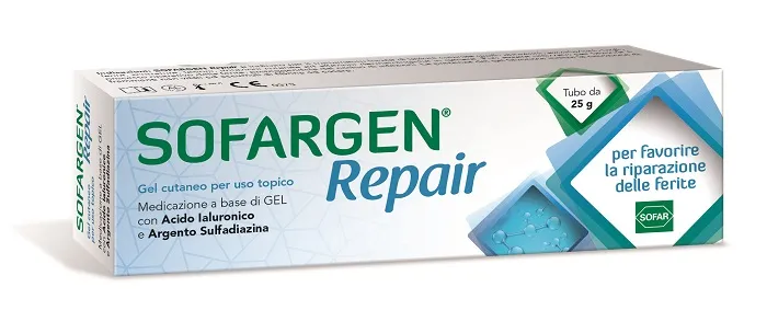 Medicazione Sofargen Gel Acido Ialuronico E Argento Sulfadiazina Tubetto 25 G