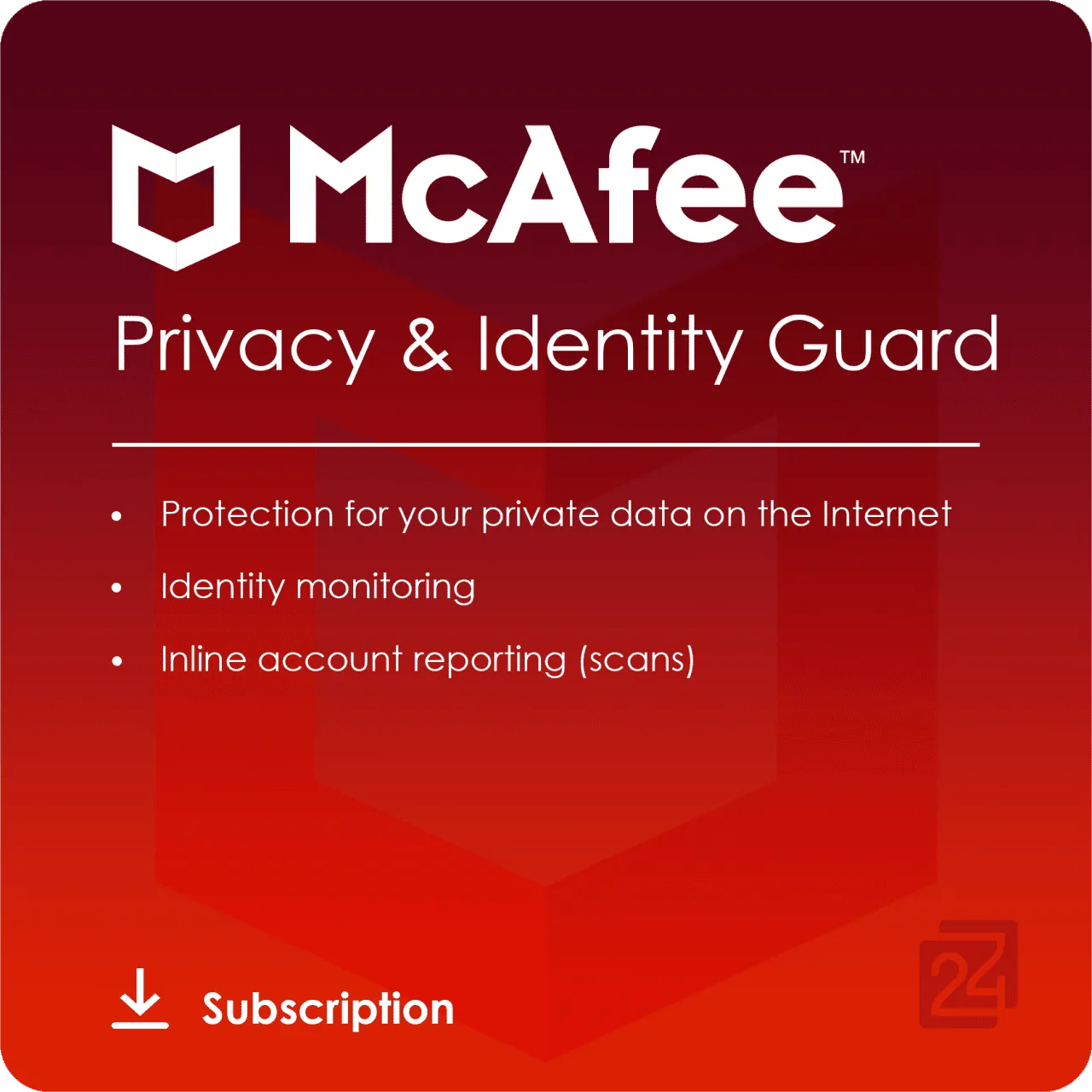 McAfee Privacy & Identity Guard 1 Dispositivo / 1 Anno
