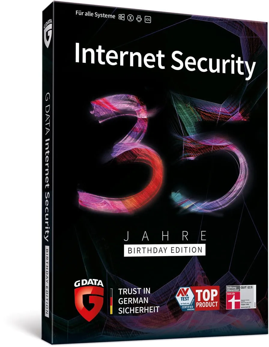 G Data Internet Security Birthday Edition, 5 unità 1 anno