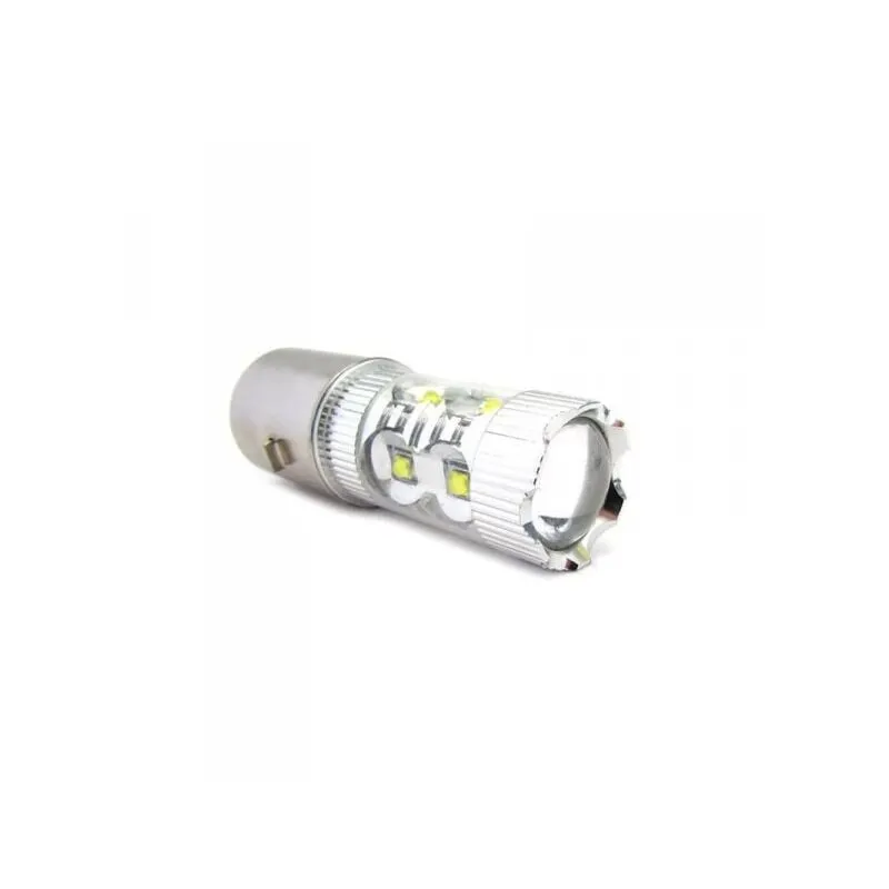 Lampada Led H6 B35 BA20D Biluce 50W 12V 10 Smd Cree 5W Per Moto Scooter Molto Luminoso