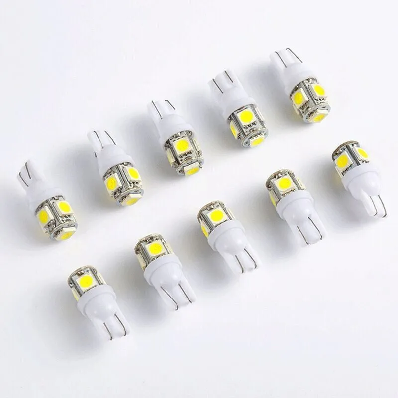 10 pz 194 Lampadine a LED 168 T10 5055 5SMD Lampadine a LED Car Dome Mappa Luce targa Lampada Bianca 12V