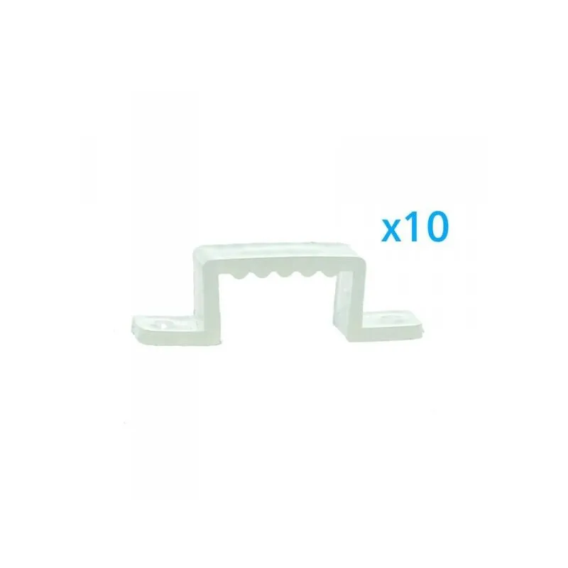 10 PZ Clip Fissaggio Rigido Passo 16X10mm Per Fissare Bobina Striscia Led Impermeabile