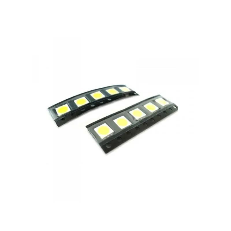 10 pz Led smd 5050 PLCC-6 Bianco Freddo 6000K 18 Lm 3V 0,2W 3 Chips