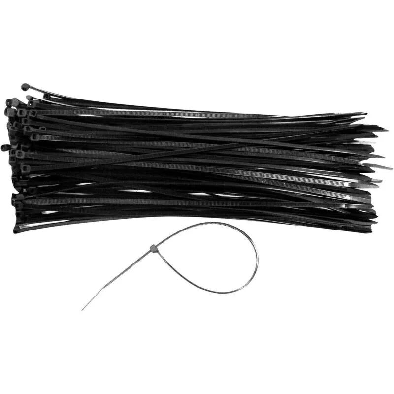 100 pz fascetta cablaggio in nylon nera per cavi elettrici 2,5x100 mm