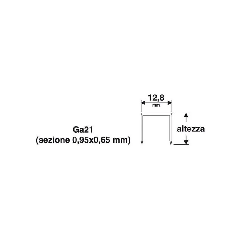 1000 Punti graffette per puntatrice chiodatrice h 6mm  1455625