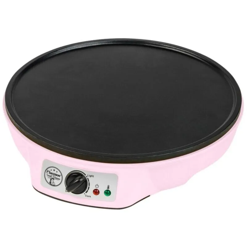 Crepiera elettrica - termostato regolabile - 1000w - diam. 30 cm - in colore rosa - ASW602P 