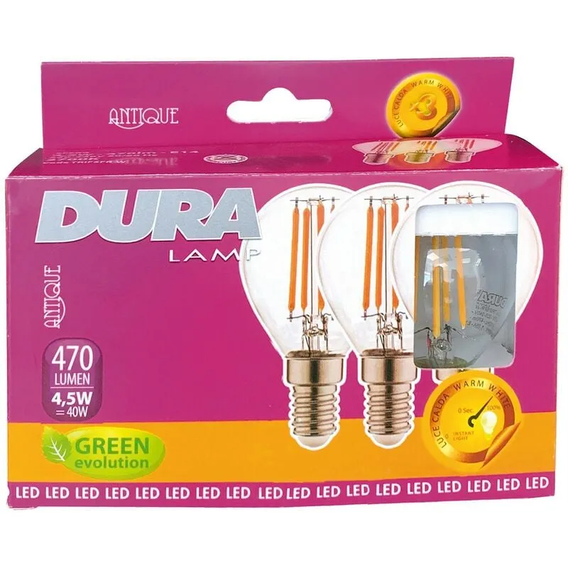 Cf Led Set 3 Sfera 4w E14 L470-6400k Fredda