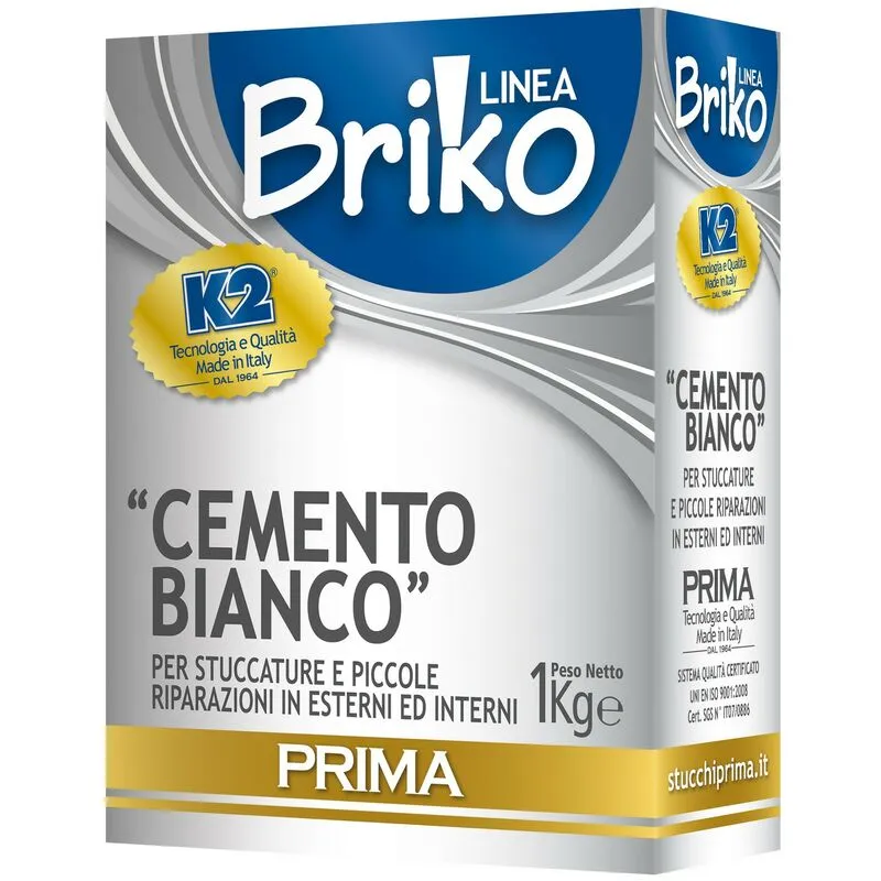 12pz Linea Briko Cemento Bianco Da Kg. 1