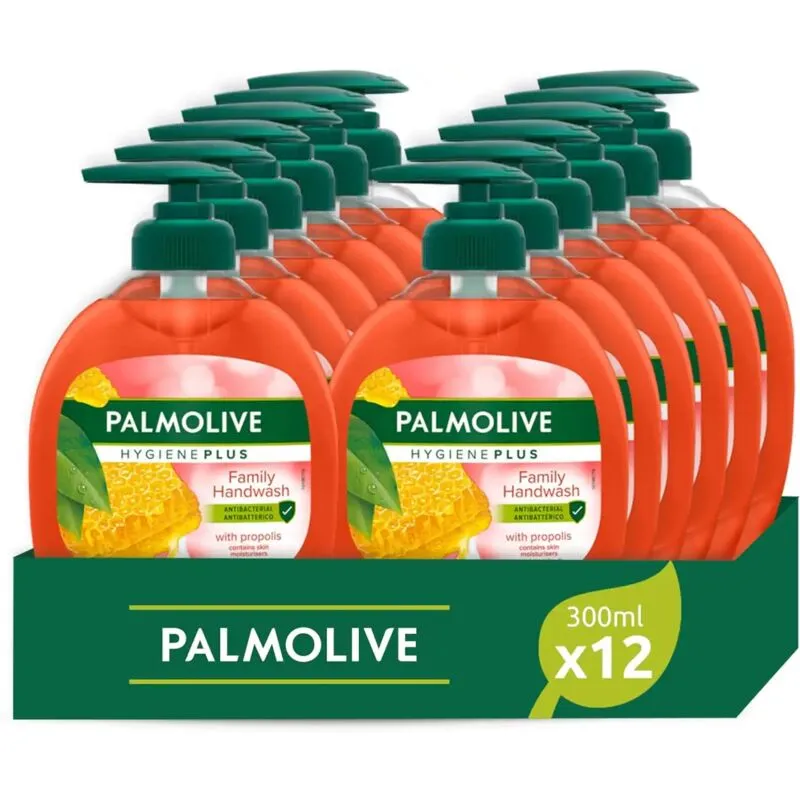 12x Palmolive Sapone Liquido Mani Hygiene Plus Family con Antibatterico 12x300ml