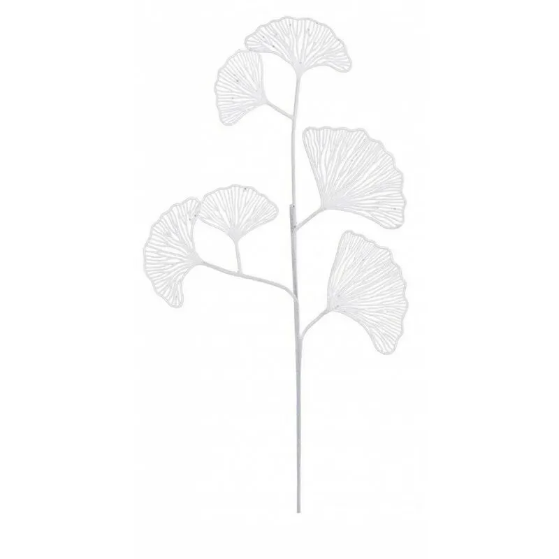 12x Ramo Ginkgo Biloba X6 Bianco H60Cm