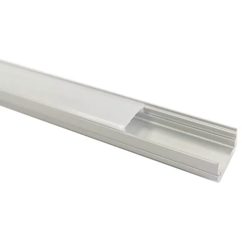 Silamp - Profilo Alluminio Piatto con inserti 1m per Striscia led BARRA-6-1M