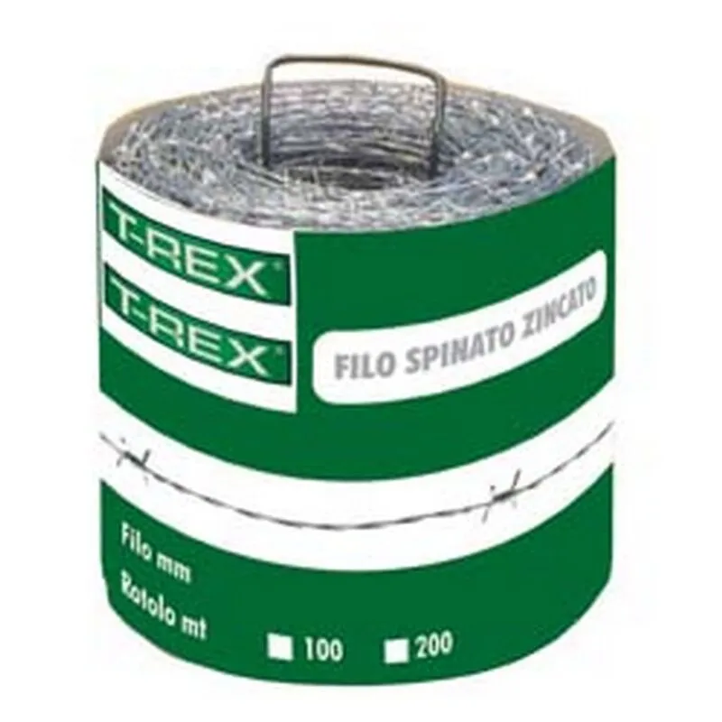 Trex - 1 pz filo ferro spinato zincato - rotolo da MT.100