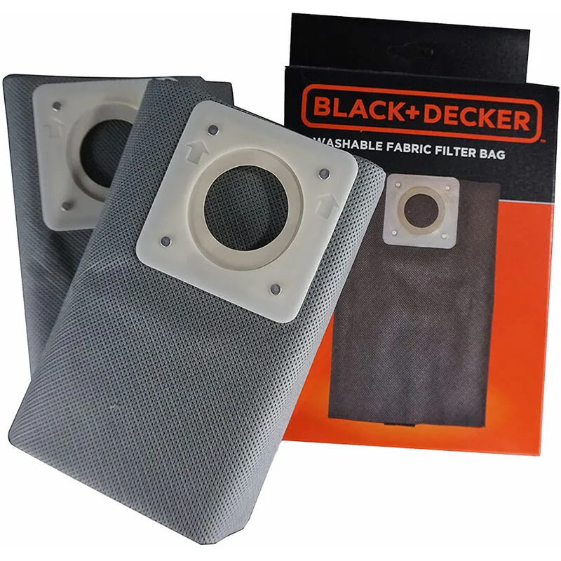 Black&decker - cf sacchetti raccoglipolvere in stoffa per bidone aspiratutto lt. 30