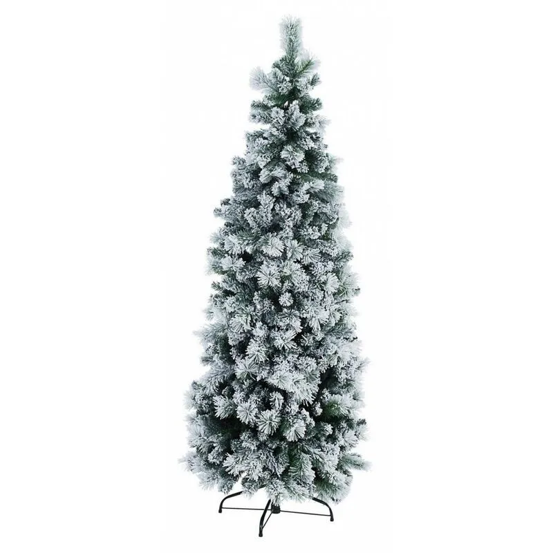 1x Albero Slim Praga Innevato H180