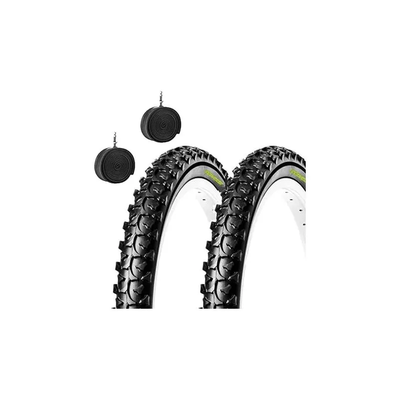 Ecovelo - 2 Copertoni 14 x 1.75 + Camere Pneumatici 47-254 Tassellati Gomme per Mountain Bike Bambino