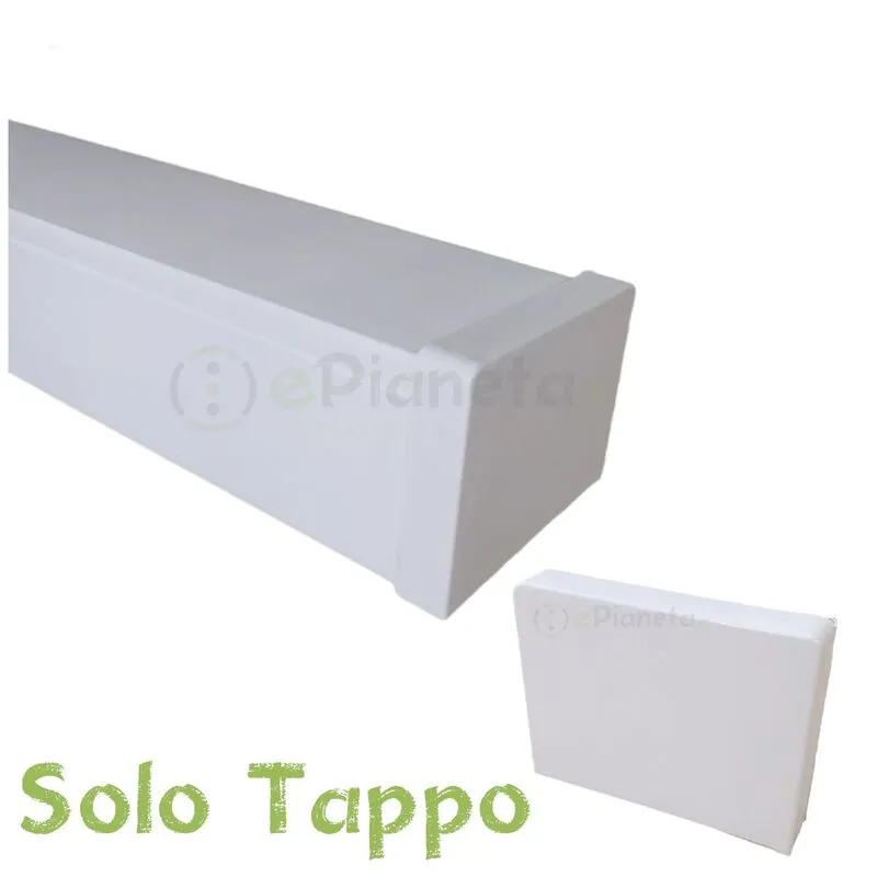 Elmark - 2 mt Canalina per cavi elettrica 60x40 mm in plastica passacavi bianco coprifili a parete con copertura Tappo di chiusura