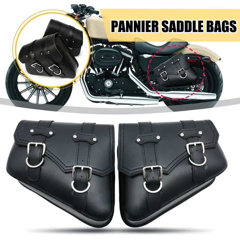 2 pezzi borsa da sella borsa laterale bagagli strumento per Harley Davidson Touring Cruiser