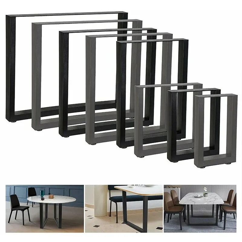 2 pezzi Struttura del tavolo nero 100x72 cm Base del tavolo Guide per tavoli Gambe del tavolo