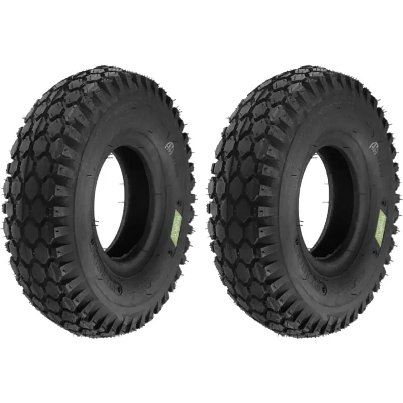 Ecovelo - 2 pneumatici 4.10/3.50 -4 copertoni 4PR gomme tosaerba ricambio carrello a mano