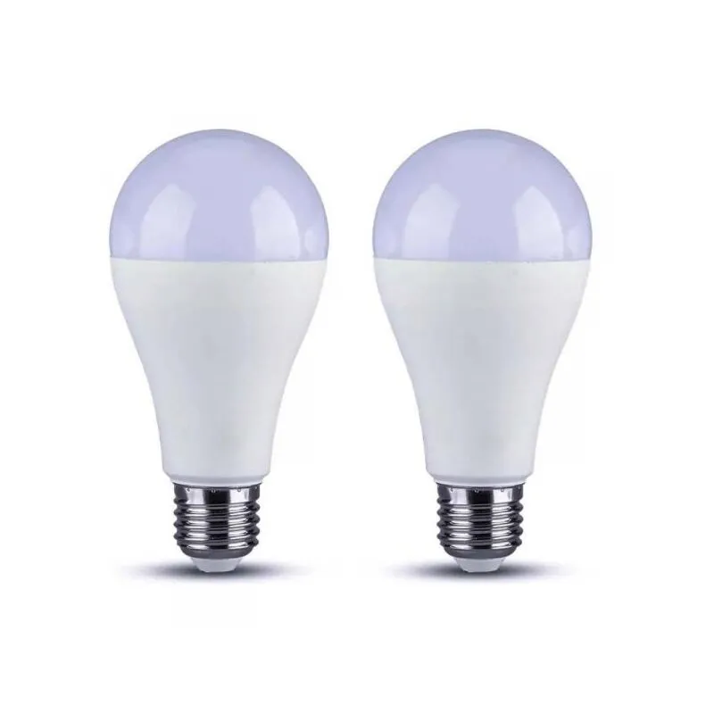 2 pz Lampada a Led E27 A60 15W 1520LM Bianco Freddo 6500K